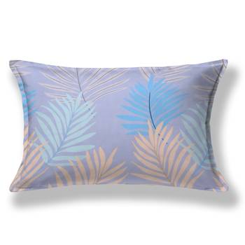 MNP Collection Grey Color Single Fitted Bedsheet Mulit Leaves / 72 X 78 X 6 inch 2