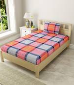 MNP Collection Multi Color Checks Fitted single bedsheet / 72 X 78 X 6 inch