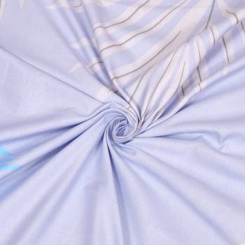 MNP Collection Grey Color Single Fitted Bedsheet Mulit Leaves / 72 X 78 X 6 inch 3