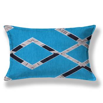 MNP Collection fitted single bedsheet teal blue rectangle printed / 72 X 78 X 6 inch 2