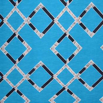 MNP Collection fitted single bedsheet teal blue rectangle printed / 72 X 78 X 6 inch 4