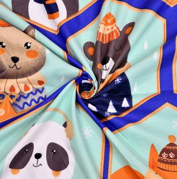MNP Collection Fitted Single Bedsheet Multi Funny Cat Face Printed Bedsheet 3