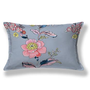 MNP Collection Fitted Single Bedsheet Grey Color with Printed Floral Bedsheet 3