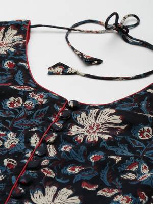 Blue printed cotton ethnic-kurtis 2