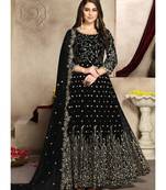 Black Zari Embroidered Anarkali Suit
