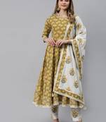 Mustard gotta patti cotton salwar