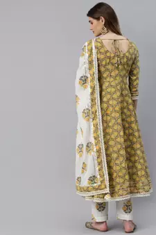 Mustard gotta patti cotton salwar