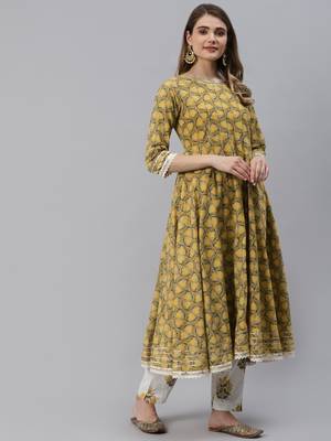 Mustard gotta patti cotton salwar 4