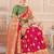 Rani pink woven banarasi silk saree with blouse