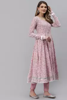 Pink gotta patti cotton salwar