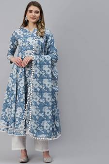 Blue gotta patti cotton salwar