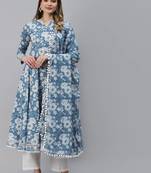 Blue gotta patti cotton salwar