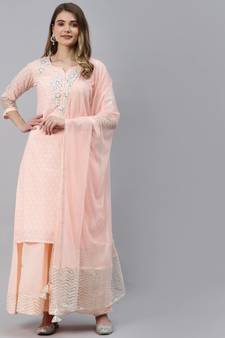 Pink gotta patti cotton salwar