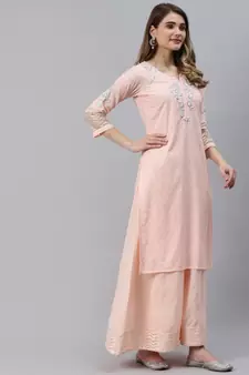 Pink gotta patti cotton salwar
