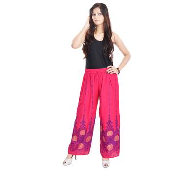 Pink Cotton Embroidered Palazzo 3