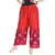 Red Cotton Embroidered Palazzo