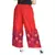 Red Cotton Embroidered Palazzo