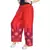Red Cotton Embroidered Palazzo
