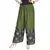 Green Cotton Embroidered Palazzo