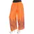 Orange Cotton Embroidered Palazzo