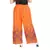 Orange Cotton Embroidered Palazzo