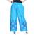 Turquoise Cotton Embroidered Palazzo