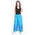 Turquoise Cotton Embroidered Palazzo
