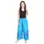 Turquoise Cotton Embroidered Palazzo