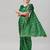Green printed lycra saree with blouse
