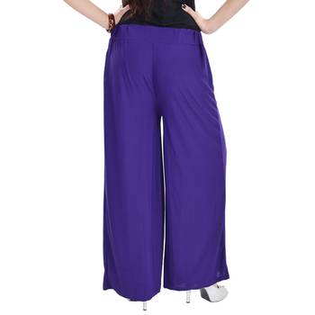 Purple Chiffon Solid Palazzo 2