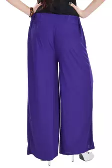 Purple Chiffon Solid Palazzo