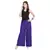 Purple Chiffon Solid Palazzo
