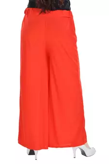 Red Chiffon Solid Palazzo