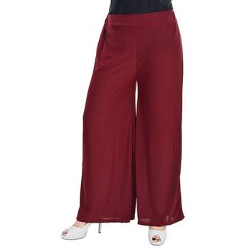 Maroon Chiffon Solid Palazzo 1