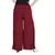 Maroon Chiffon Solid Palazzo