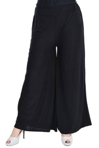 Black Chiffon Solid Palazzo