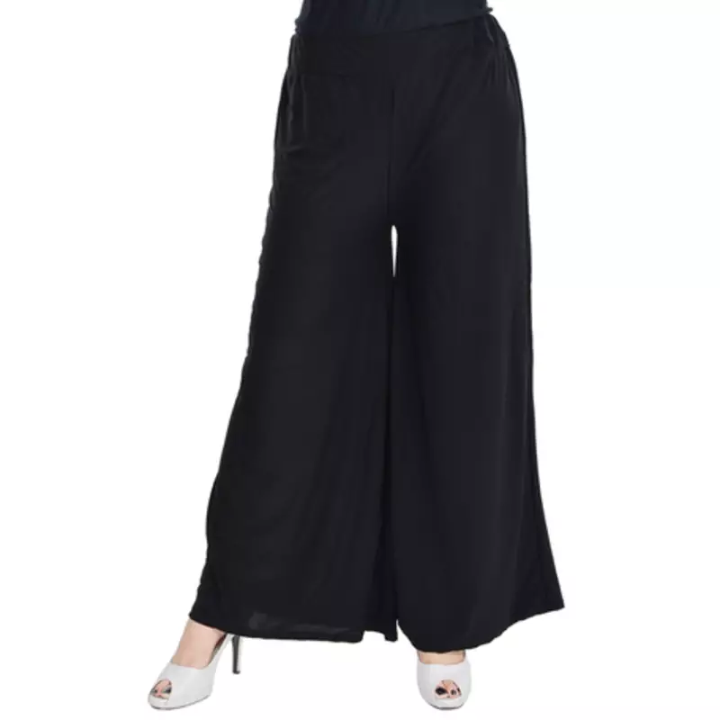 Black Chiffon Solid Palazzo