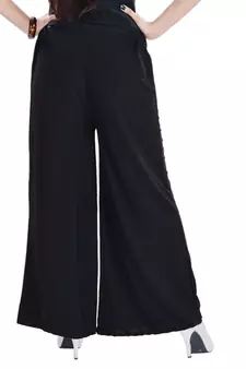 Black Chiffon Solid Palazzo