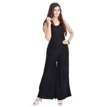 Black Chiffon Solid Palazzo 3