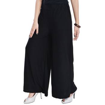 Black Chiffon Solid Palazzo 4