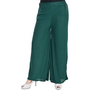 Green Chiffon Solid Palazzo 1