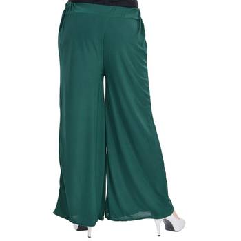Green Chiffon Solid Palazzo 2