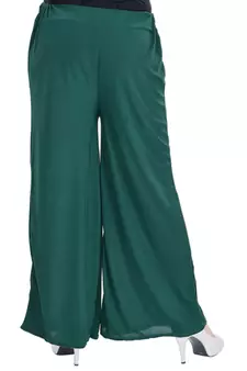 Green Chiffon Solid Palazzo