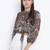 Animalistic print women crop top