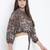 Animalistic print women crop top
