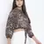 Animalistic print women crop top