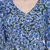 Cloud blue flower print women top