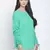 Denser solid green women top