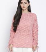 Dusty pink party hep women top