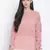 Dusty pink party hep women top